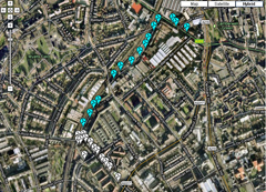 DATACITIES: Sensors are placed all over the city as a visual map of light, temperature, noise, humidity, and the data in the real time environment now place and seen live on Google Maps.. A online development of the Sensity project about visualisation of real time data. 