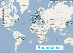 Sensor cloud across London for collecting data byStanza. Soundmap
